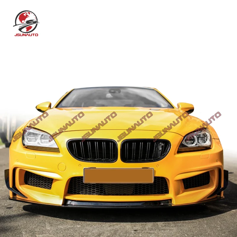 

PD Style Fiberglass Front Bumper Rear Rear Bumper Side Skirts Fender For BMW 6 Series F06 F12 F13 Carbon Fiber Engine Cover