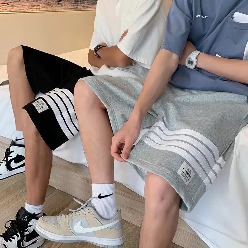 

ey Sports orts Men's Outdoor Wear Smile Casual Pants Summer Thin Loose Five-Point Baskeall Underwear Youth Faion Brand