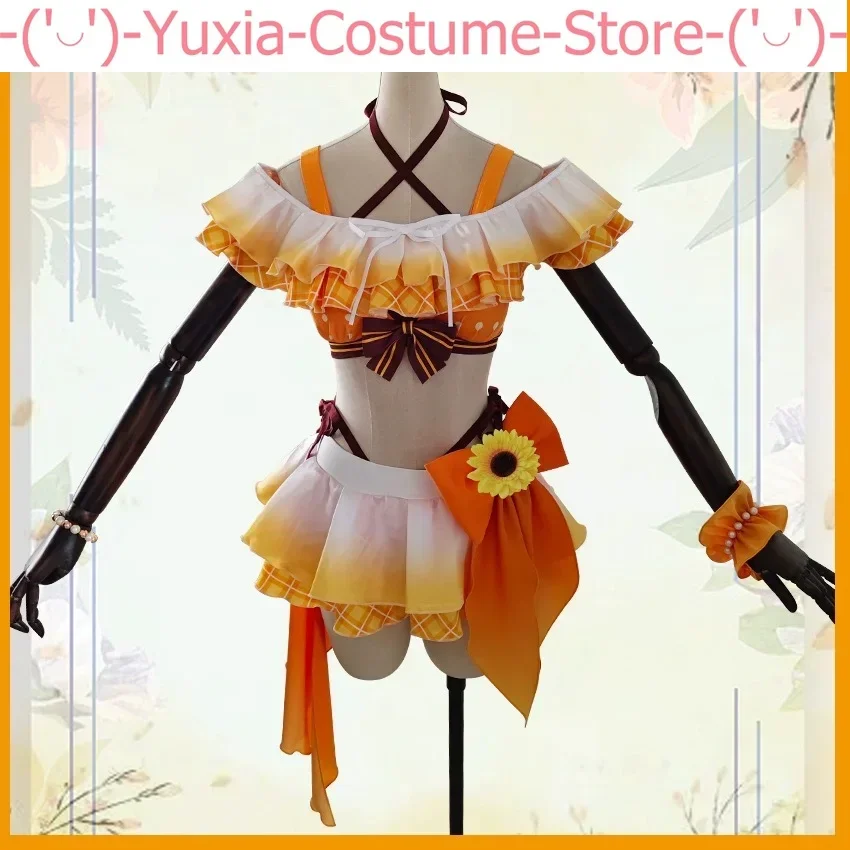 Honoka Kousaka Cosplay Costume LoveLive Lovely Summer Bikini Swimming Suit Swimsuit Swimwear Women Girls Party Dress S-XL