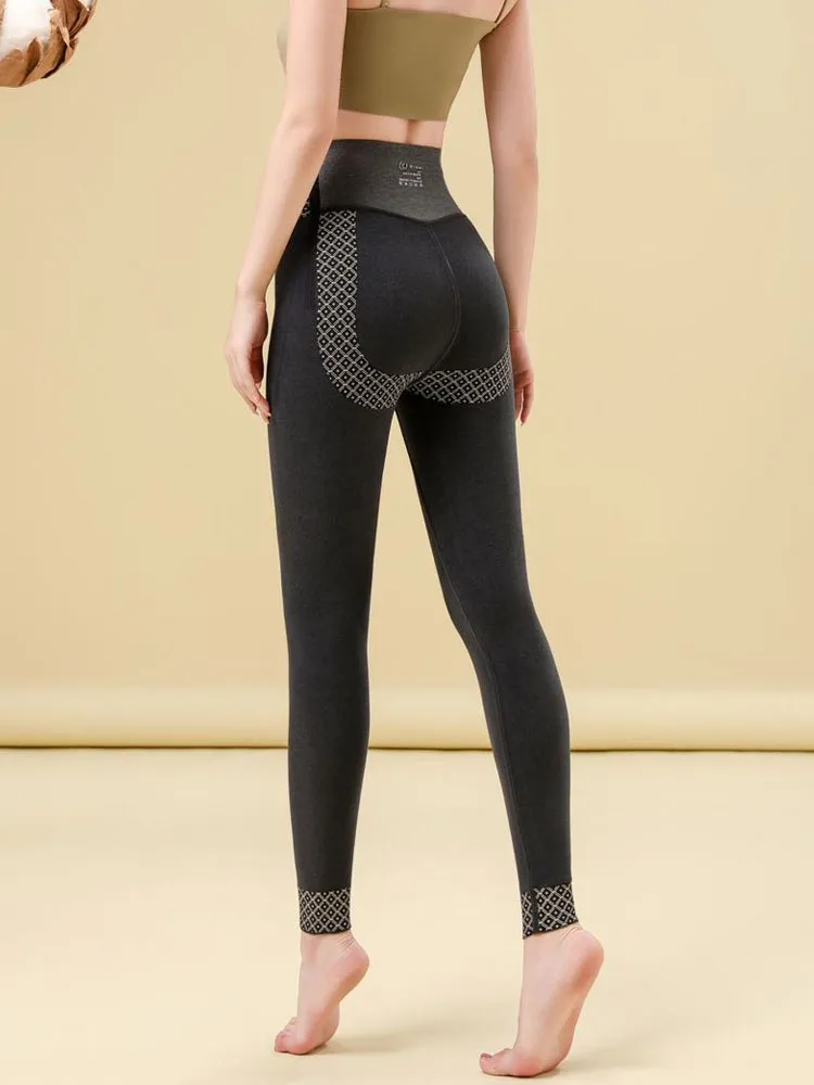 Women's High Waist Fce Lined Thiened Cotton Yoga Pants arkskin Leggings Slimming Base Layer Trousers Faionable All S...