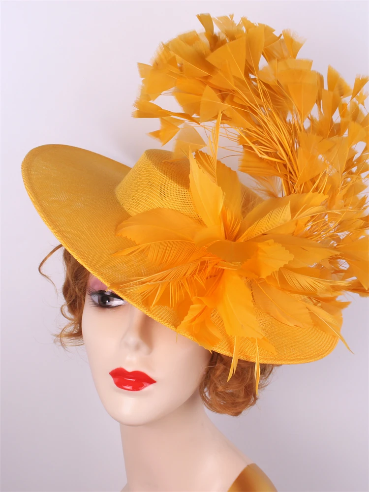 

Elegant Flower Fascinator Pillbox Cap Wedding Women Fascinator Hat Headband Kentucky Derby Ladies Millinery Feather Bride Hats