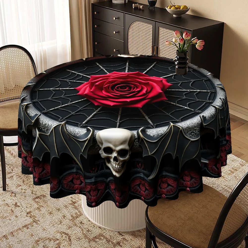 One tablecloth, in a Christmas Gothic style for Halloween, suitable for use in a multi-functional office and coffee table.zyc
