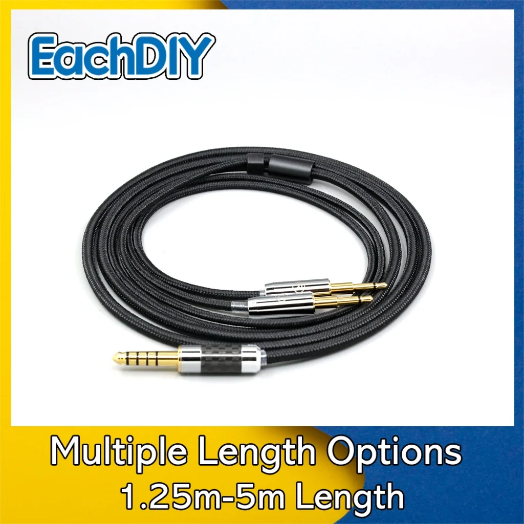 

6.5mm XLR 4.4mm Soft Headphone Nylon OFC Earphone Cable For Nighthawk Monoprice M650 Monolith M1060 M1060C M565 7553