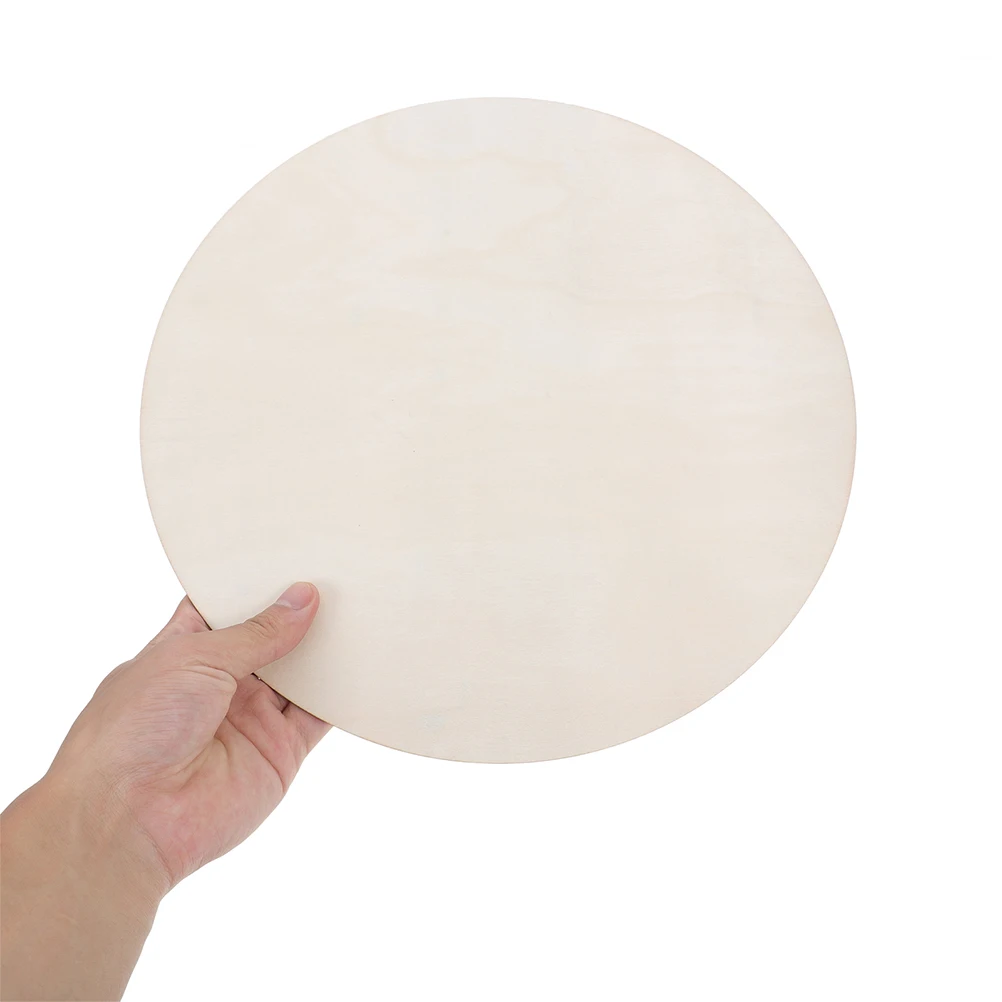 

10 Pcs Round Wood Chips Unfinished Wooden Discs Durable Material Creative Diy Home Decor Craft Blanks Coasters Tags Signs Round