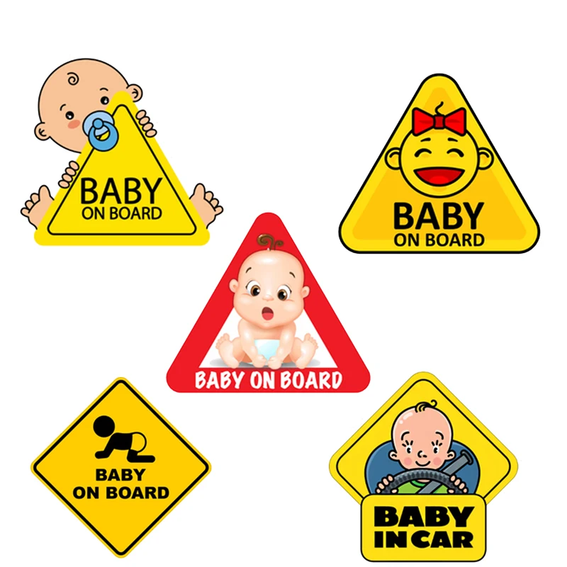 

Interesting Baby on Board PVC Car Stickers Tuning Cartoon Window Vinyl Decals Waterproof Personalized Automobiles Decoration