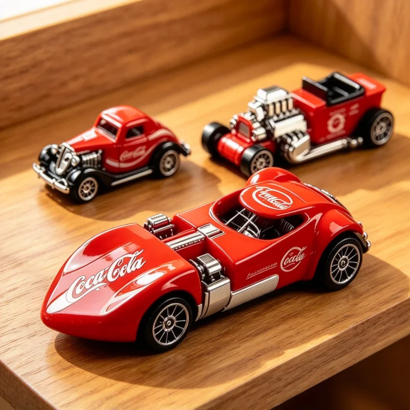 1:64 Scale Alloy Vintage Car Model Set, 6pcs Per Box, Retro Modified Diecast Vehicle, Desktop Collectible Ornament, Kids Toy Gif view 2