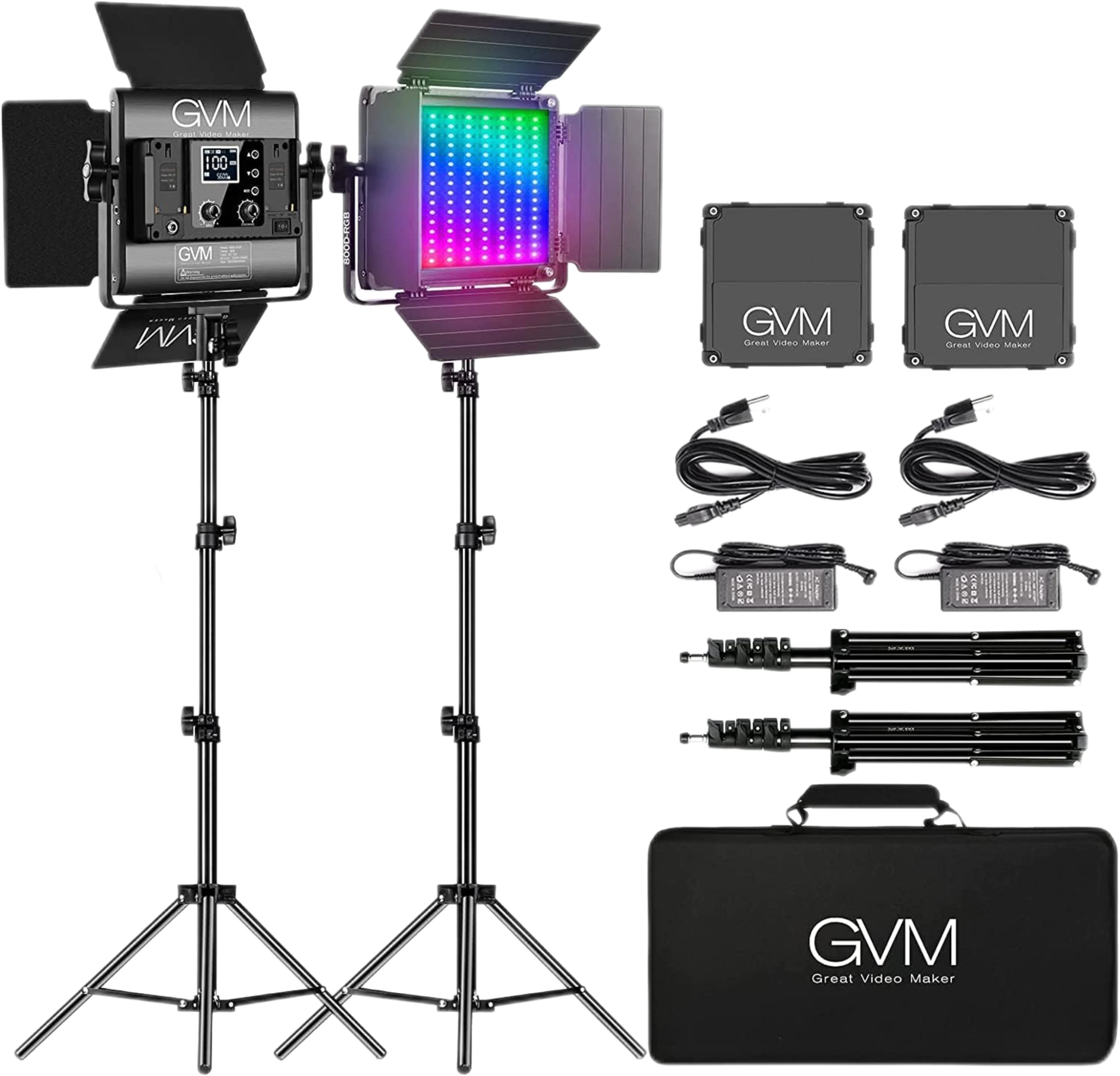 GVM Official 800D Best Seller RGB LED Video Light Panel Professional Photography Fill Light Kit with APP Control Studio Light