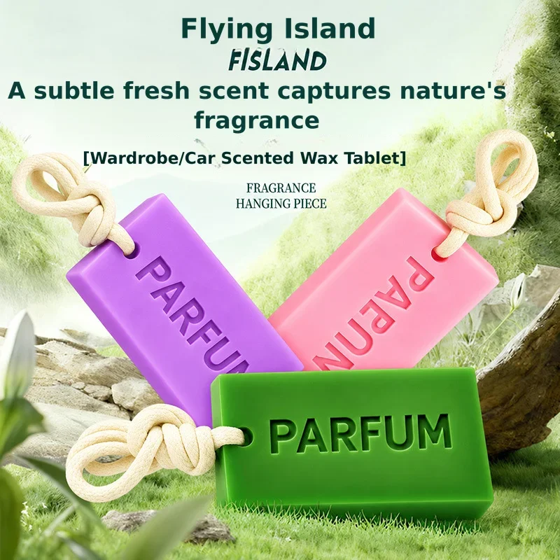 Hanging Scented Wax Tablet Air Freshener for Car, Home and Wardrobe, Elegant Long-Lasting Fresh Light Fragrance Deodorizer