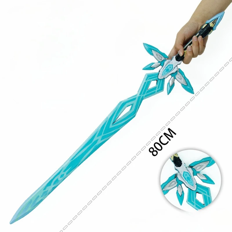 80 ซม.ใหม่เกมฮอนไก สตาร์ เรลสภาพแวดล้อมไฟร์ฟลีฟดาบพลาสติกคอสเพลย์อุปกรณ์ประกอบฉากเครื่องประดับของขวัญวันเกิดของเล่น