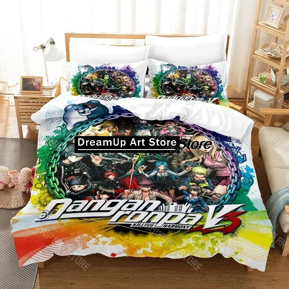 Exquisite 3D Print Monokuma Bedding Set Single Twin Full Queen King Size Bed Set Aldult Kid Bedroom Duvetcover Sets