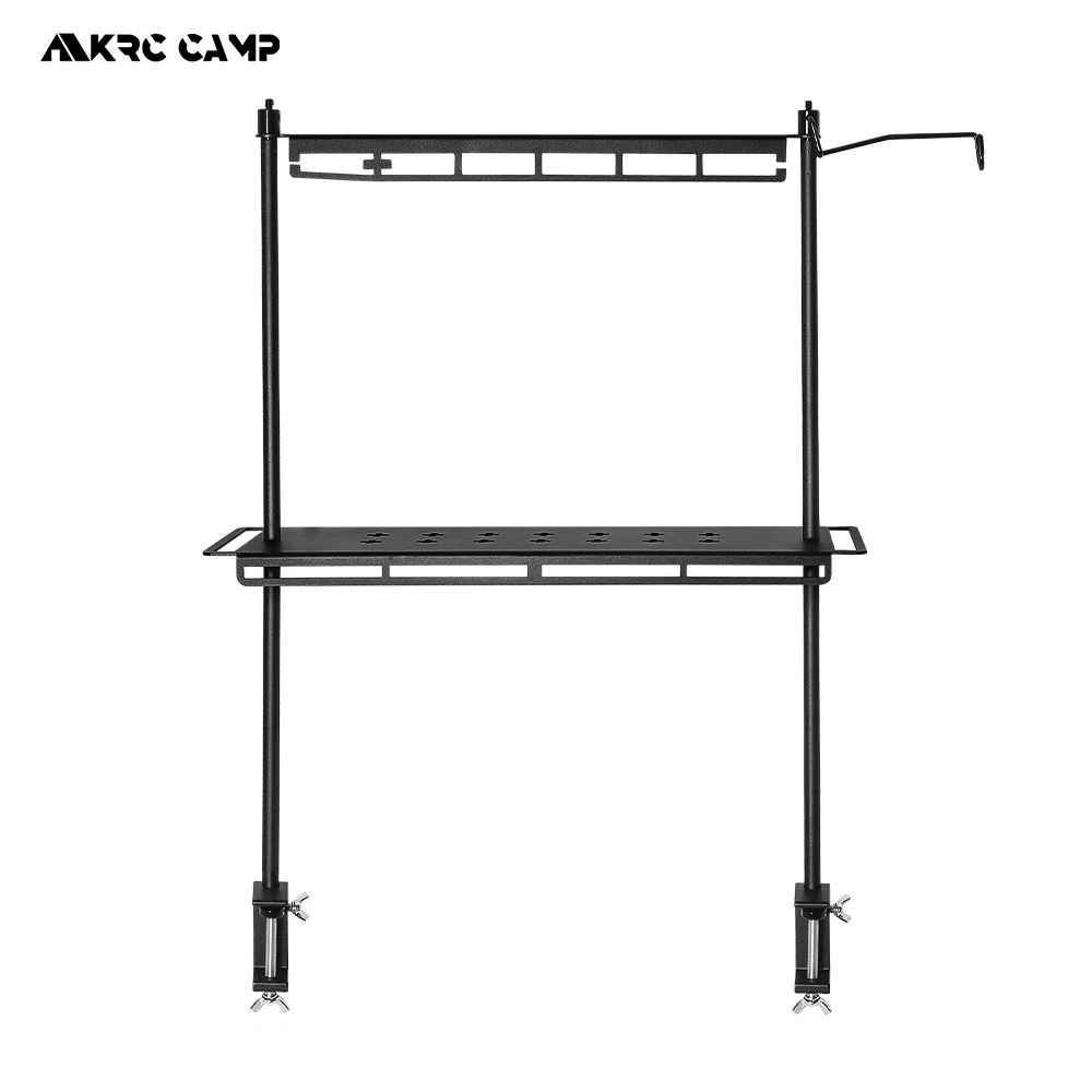 Aluminum Alloy  Lighweight Camping Storage Shelf Detachable Organizer Rack Table Lantern Stand Tableware Organizer Supplies