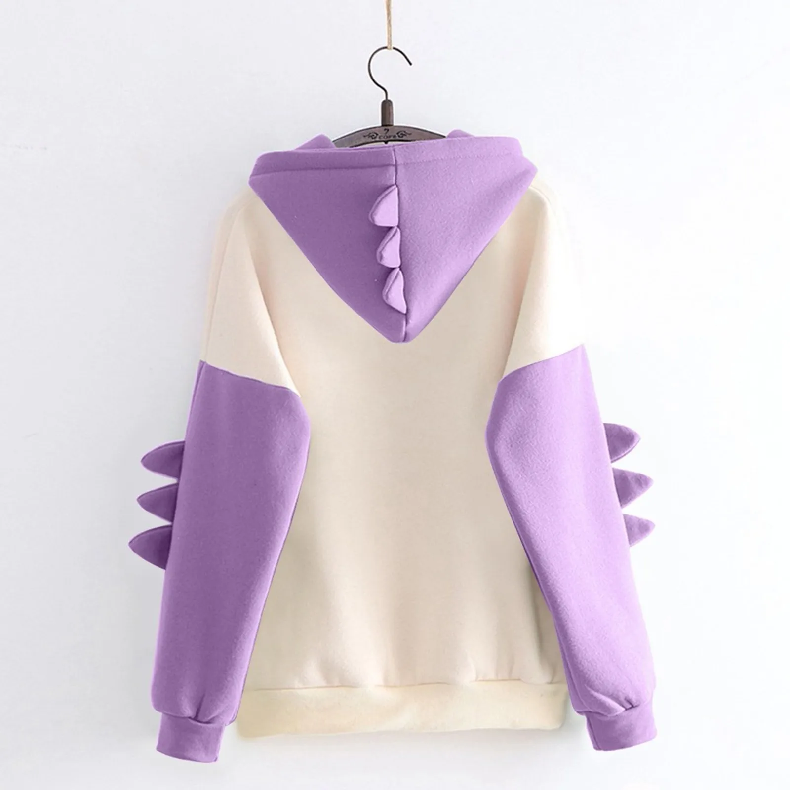 ديناصور هوديي المرأة الكرتون لطيف طباعة Kawaii الكرتون الملابس حجم كبير البلوز Harajuku الإناث الخريف الدافئة الشارع الشهير