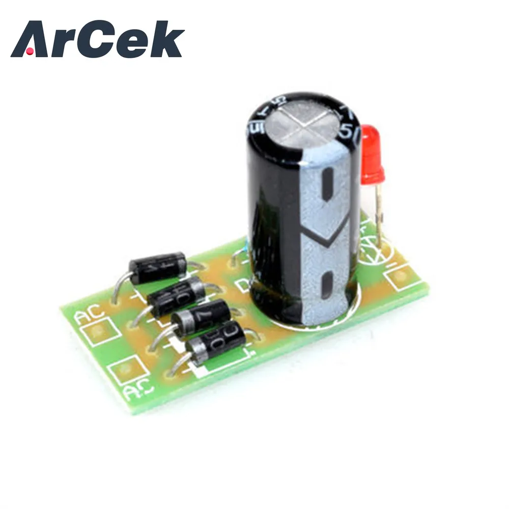 AC para DC Power Conversion Module, 1N4007, Retificador de ponte completa, Filtro, 12V, 1A AC DC Converter