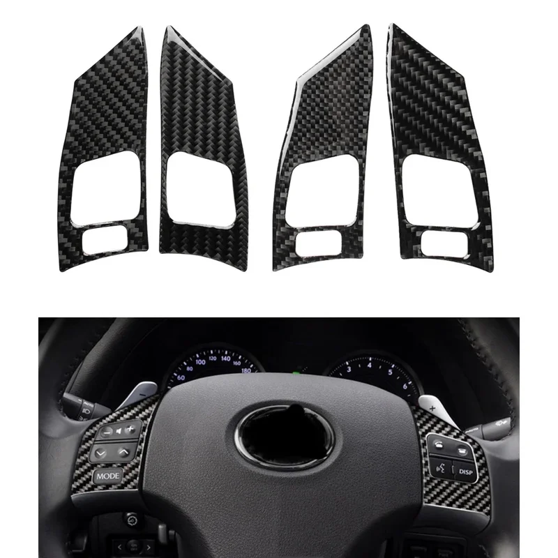 

Carbon Fiber Car Steering Wheel Sticker Trim Fit For Lexus IS250 300 350 2006-2012 Decor Car