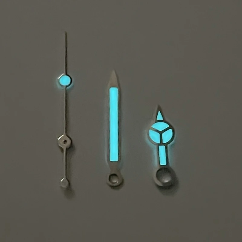 NH35 الأيدي Setds الشظية YG RG مع تأثير مضيء سماوي Sub Skx007 مرسيدس غواص الإبر ل Seik Mod ساعة استبدال جزء