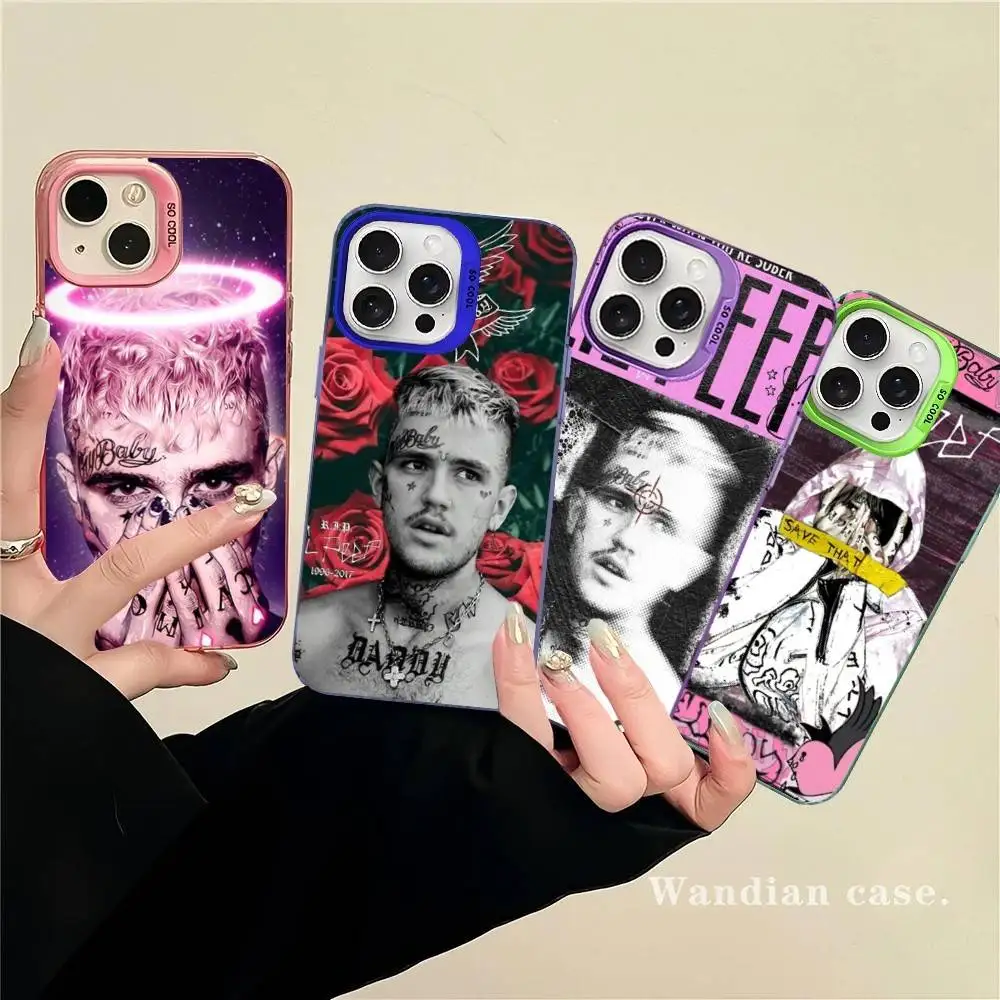 Emo Rapper Lil Peep Phone Case For IPhone 17 16 15 14 11 12 13 Pro Max Plus Pro Colored Silver Cover - view 3