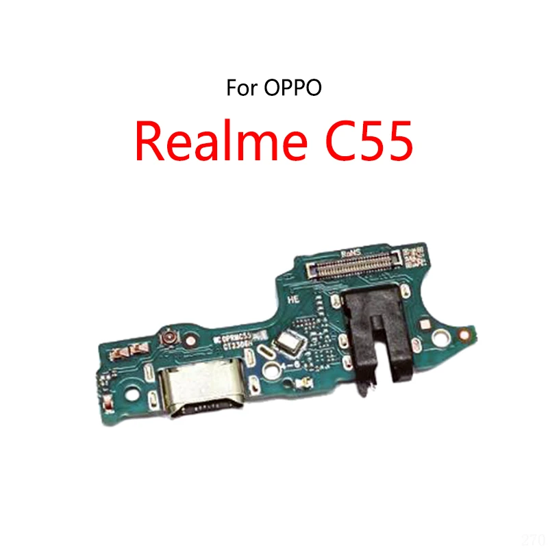 USB Charge Dock Port Socket Plug Connector Flex Cable For OPPO Realme C55 Charging Board Module