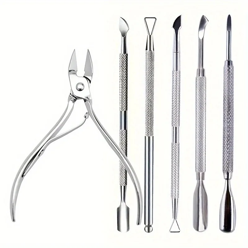 Nail Professional Stainless Steel Nail Cutter Scissor Nippers Muti Function Cuticle Pusher Remover Nail Care Manicure Tools