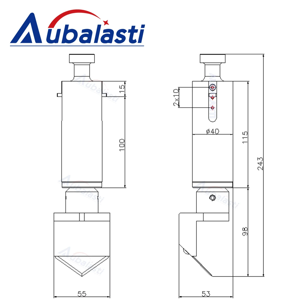 Aubalasti CNC เท่ากับขอบเฉียงมีดตัดความหนา 20 มม.Vibrating มีดสําหรับ Soft Glass PVC Honeycomb Board KT Board