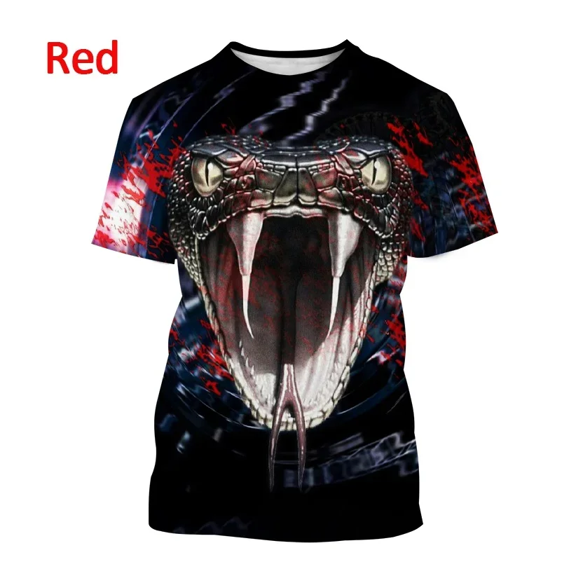 Men's Cobra Art Short-sleeve T Shirt Animal Snake Casual Fashion T Shirt Viper Harajuku Print Streetwear Top