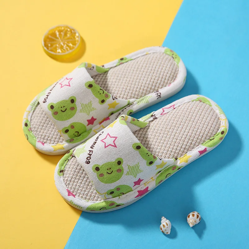 Kids Home Slippers Indoor Floor Soft Children Summer Slipper Lightweight Boy Girl Bedroom Shoes Open Toe Flip Flops images - 6