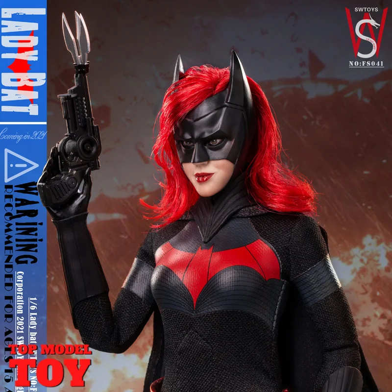 SWTOYS FS041 1/6Bat Girl Double Head Sculpt Model Fit 12'' Female Soldier Action Figure Doll