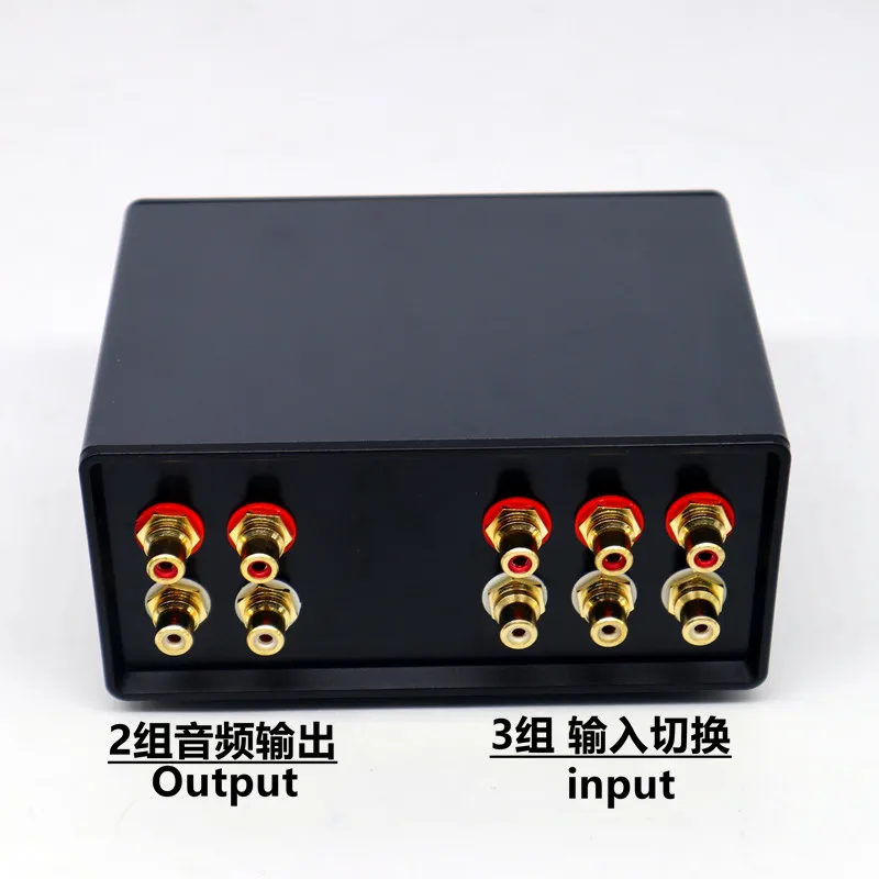 

2 in 1 out Passive RCA audio switcher 3 choose 1 input 3/4/5/6 group 2-channel audio source amplifier audio switch