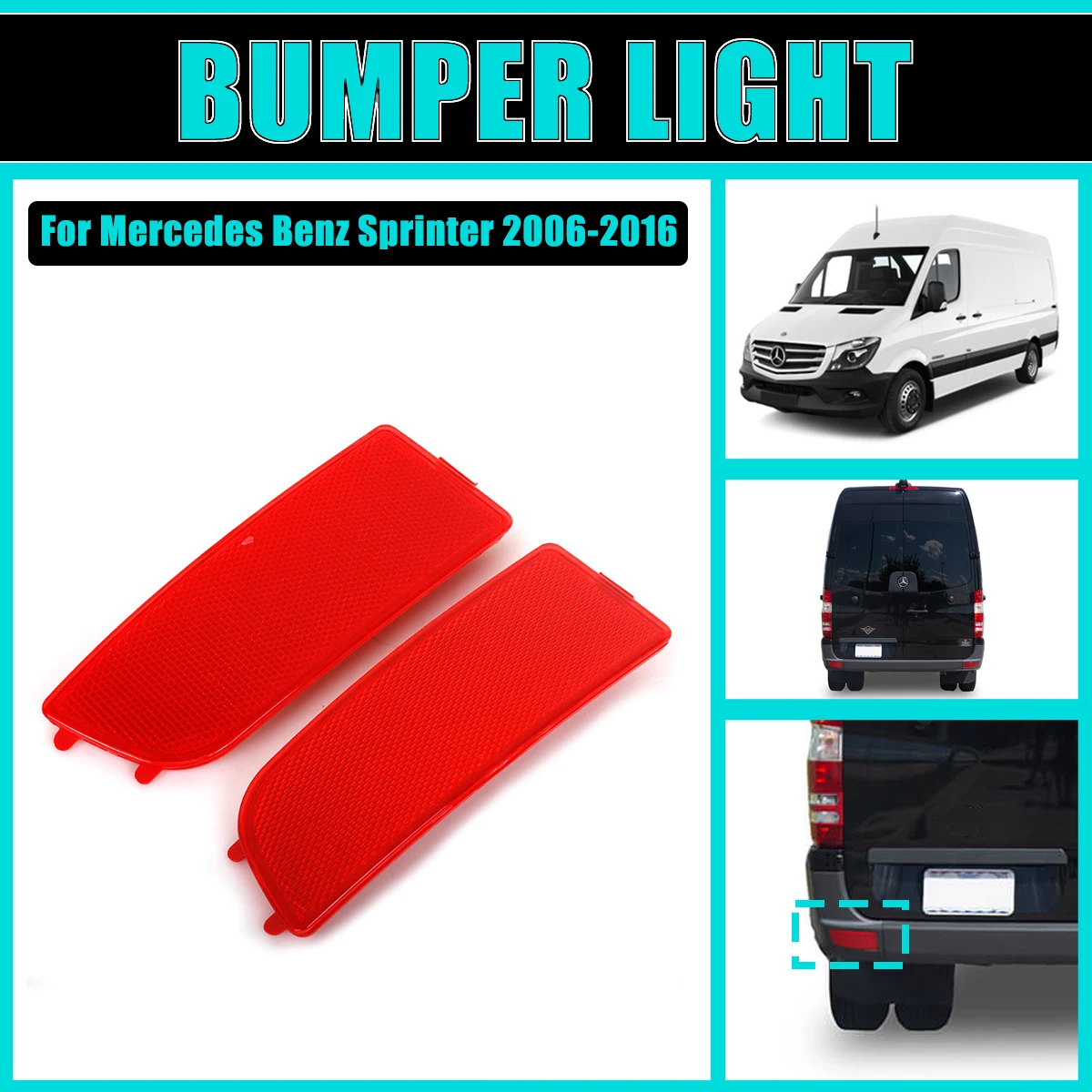 

Bumper Reflector For Mercedes Benz Sprinter W906 2006-2016 Rear lamps Tail Light Brake Stop Turn Signal Lamp Car Accessories L R