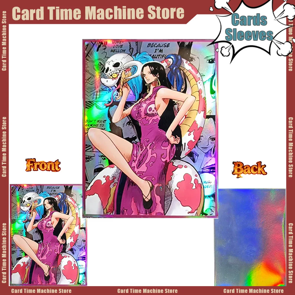 60pcs Boa Hancock Card Sleeve Holographic Size Anime Trading Card Protectors for Standard Size Foil Premium Card Sleeve 67x92mm