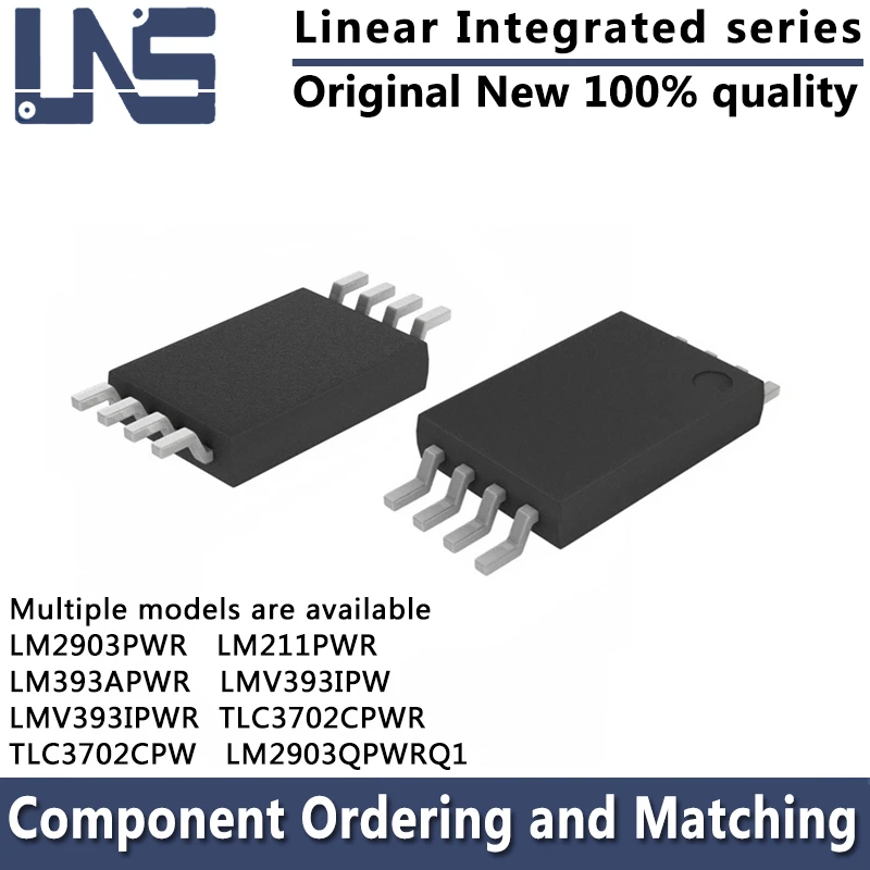 1pcs LM2903PWR LM393APWR LMV393IPW LMV393IPWR TLC3702CPW TLC3702CPWR LM2903QPWRQ1 TSSOP-8 4.40MM Linear Integrated Circuits