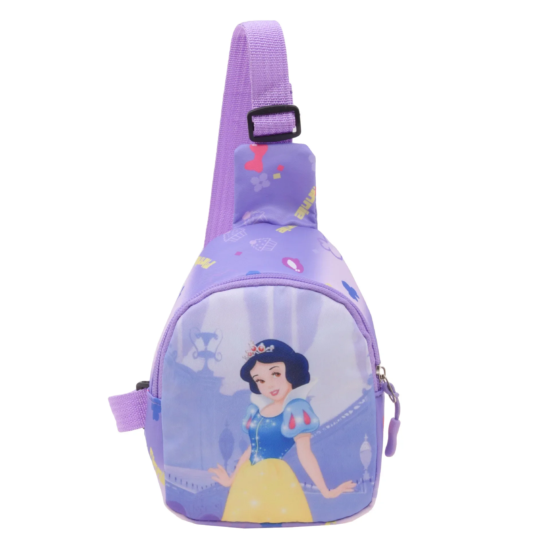 Disney Cartoon Crossbody Bag para crianças, mochila pequena, bolsa de ombro princesa, jardim de infância, moda, sete