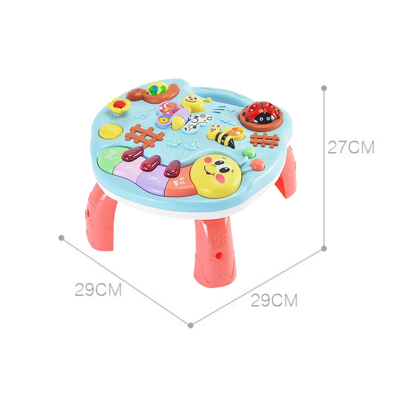 Activity Table Center Toys Portable Montessori Toy Musical Learning Table with Lights Sound for 1 2 3 4 Year Baby Toddler Infant