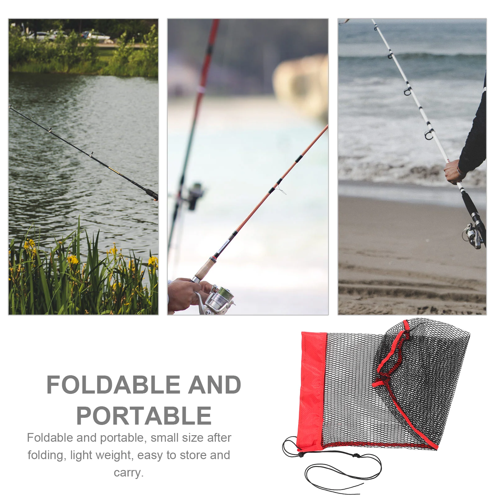 Fishing Net Wear-resist Mesh Basket Fold Control Locating Nylon Catch Nets Guard Netting