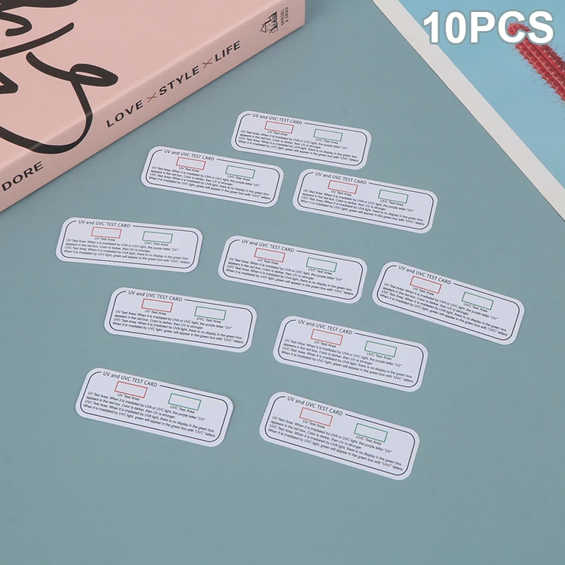UV Detecting Indicator Cards, 10Pcs UVA UVC Wavelength Test Sheets