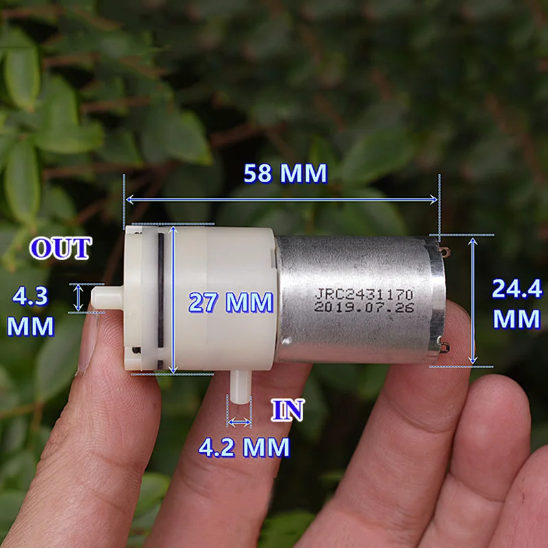 

DC5V 6V Small Mini 370 Motor Air Pump Diaphragm Vacuum Pump Negative Pressure Suction Pump DIY Breast Monitor Aquarium Fish Tank