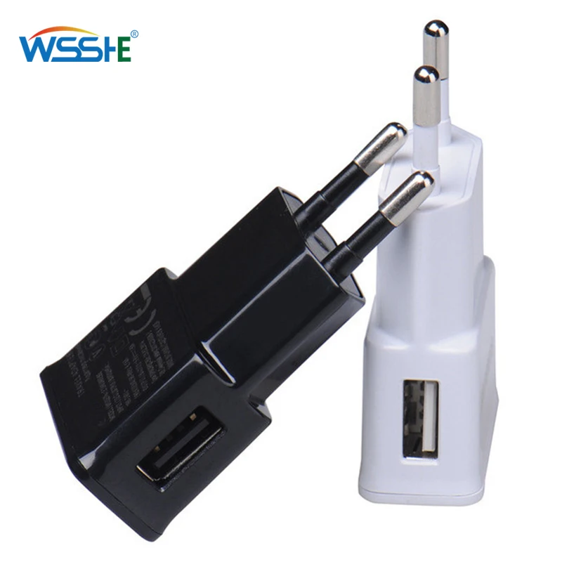 Wall USB Charger 1 Port EU plug For Samsung iphone Mobile Phone Charging Power supply Adapter Mini chargers Travel For xiaomi