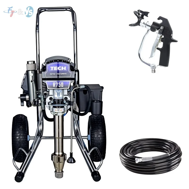 Pulverizador de Tinta Airless Profesional R750 - Máquina Eléctrica de 4000W, Herramienta Profesional para Aplicación de Masilla y T