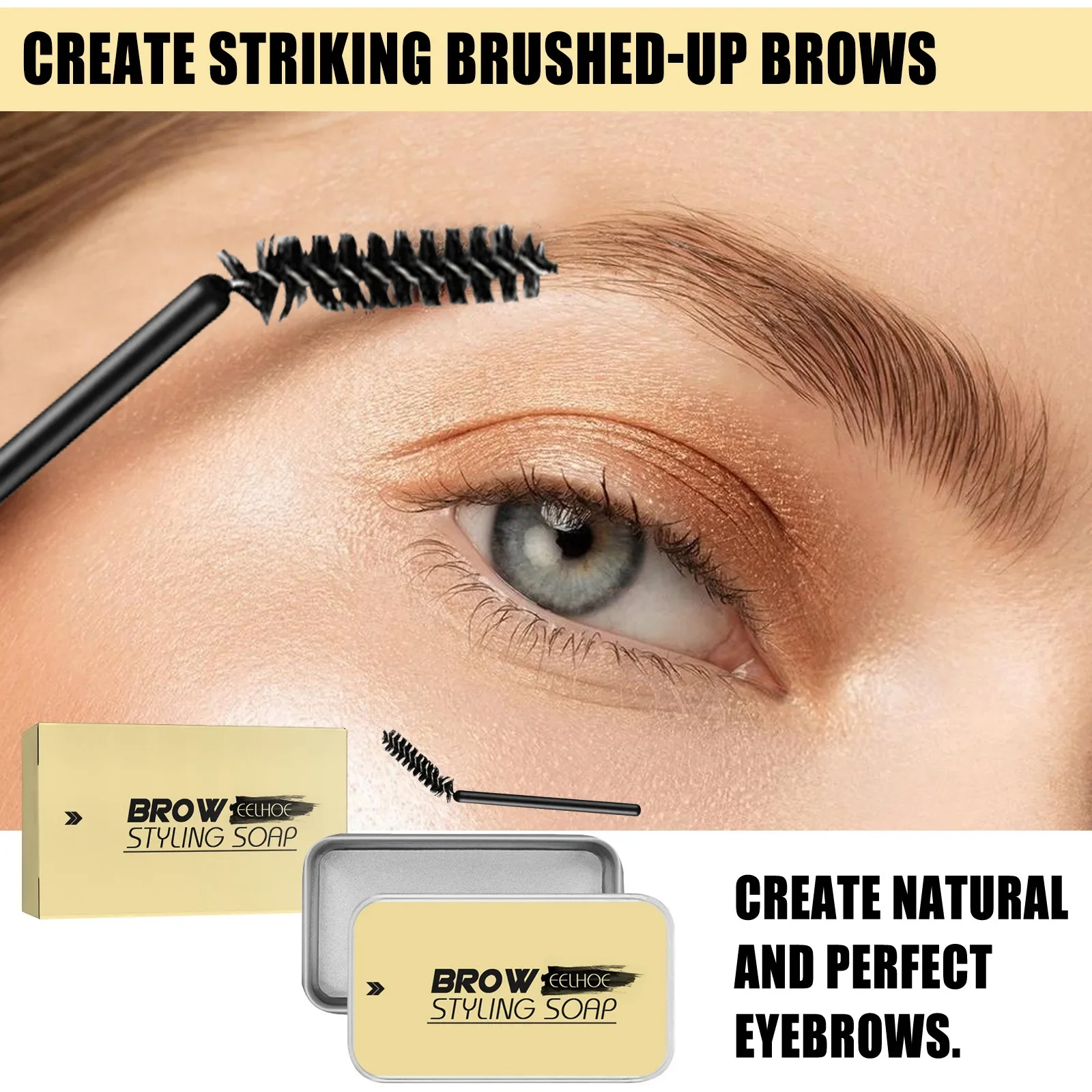 Eyebrow Styling Cream Waterproof Quick-drying Makeup Eyebrow Sculpt Soap Natural Transparent Wild Brow Pomade Setting Gel Wax