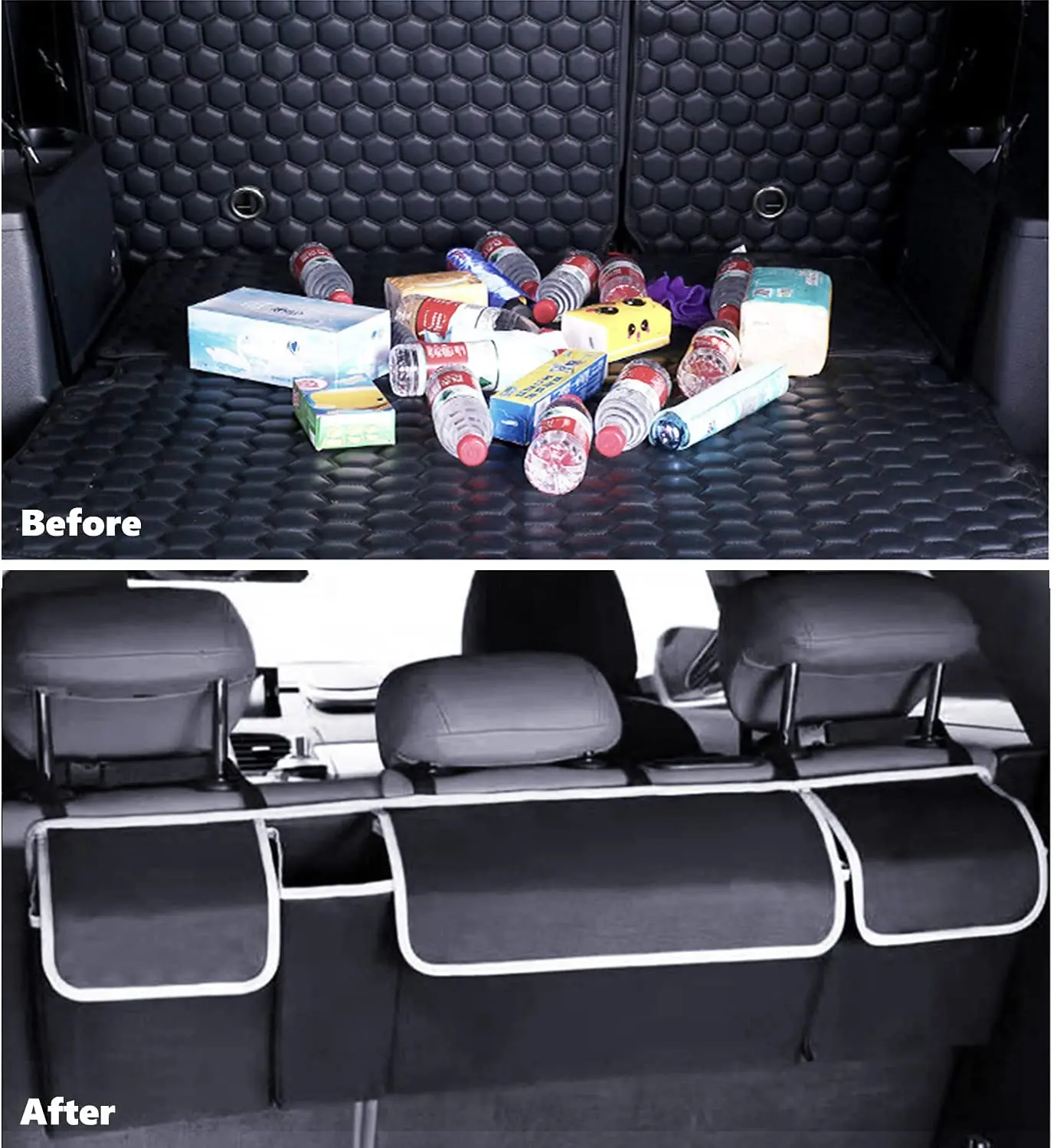 Universal Auto Storage Organizer Car Trunk Bag Large Capacity Multi-use Oxford Backseat Storage Bag Trunk Cargo Mesh Holder