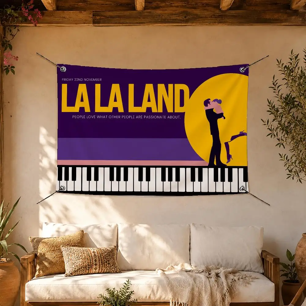 Bold Movie La La Land Flags Room Home Decor Wall‑Hanging Art Banner, Outdoor for Bedroom Party Background Decoration