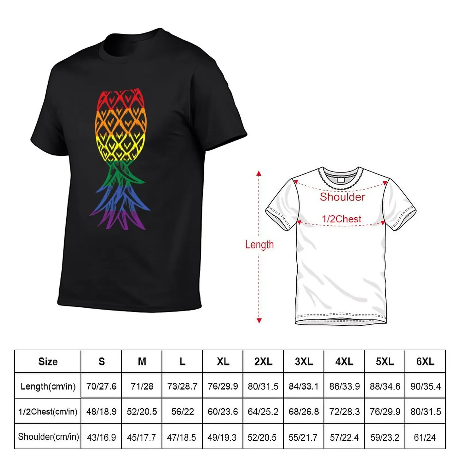 Pineapple Upside DownRainbowLgbt Swinger T-Shirt anime t shirts sweat vintage clothes graphic t shirts mens workout shirts