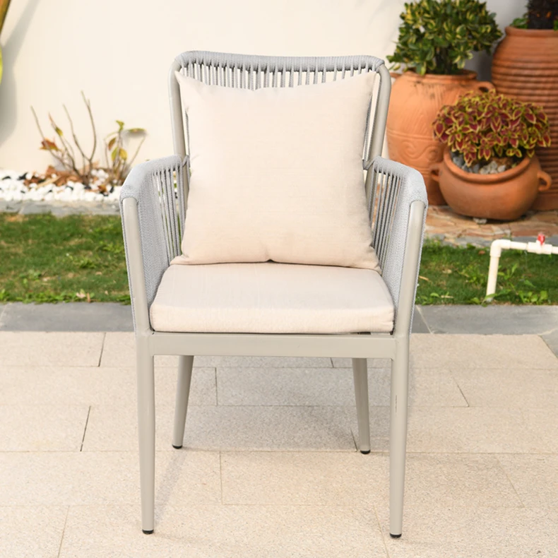 Modern Nordic Rope Bistro Chair French Vietnam Sillas Para Restaurant Outdoor Dining Chair