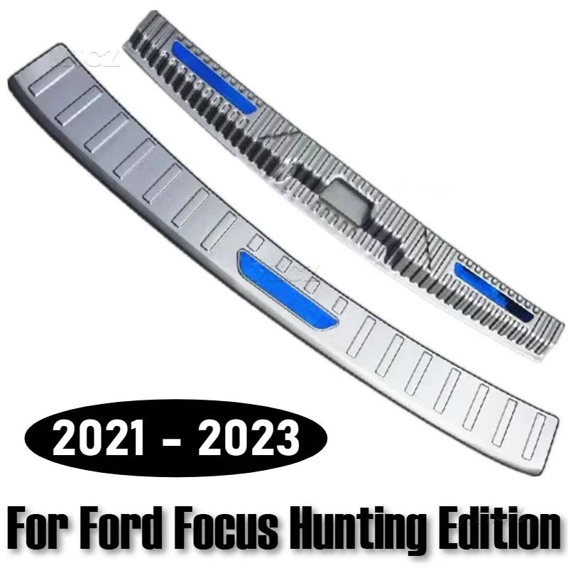

Автомобильные аксессуары для Ford Focus Hunting Edition 2021-2023 Защита заднего бампера Накладка на порог багажника Задняя защита протектора Накладка