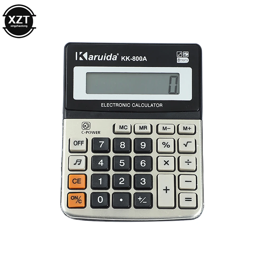 8 Digits Electronic Calculator KK-800A Metal Desktop Calculator Supply Calculator for Home Office School Financial Accounting To