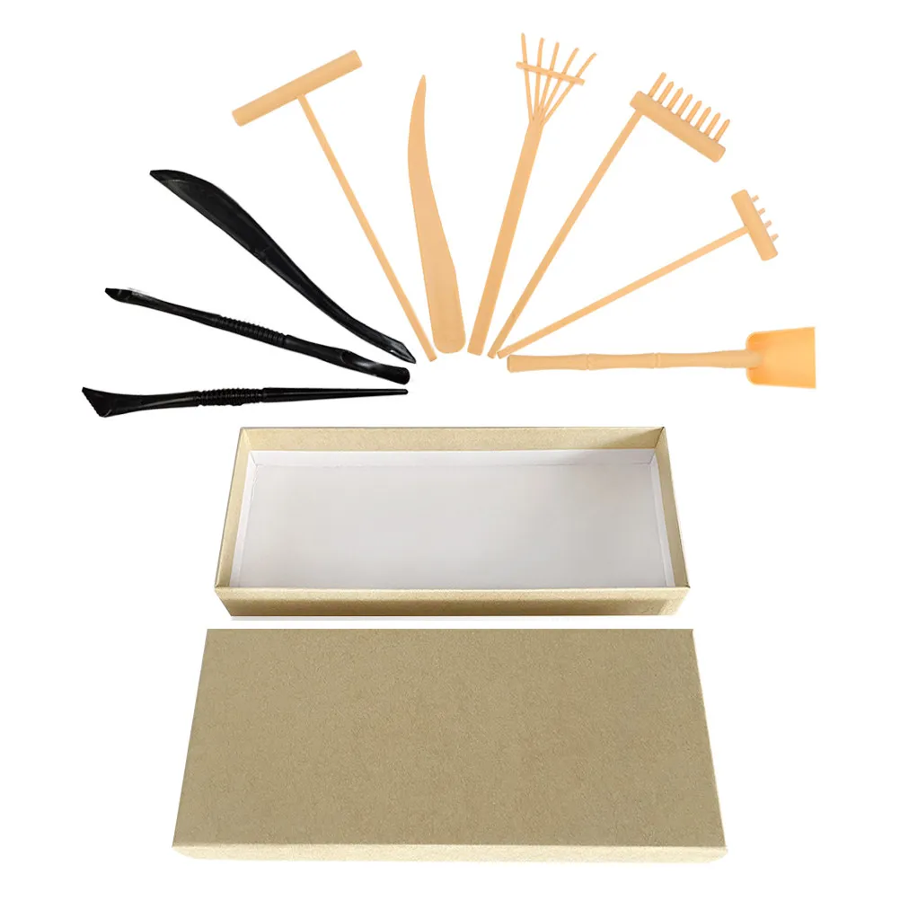 1Set Miniature Zen Garden Rake Set Sand Pattern Crafting Tools for DIY Zen Sand Tray Desktop Decoration Relaxation Meditation