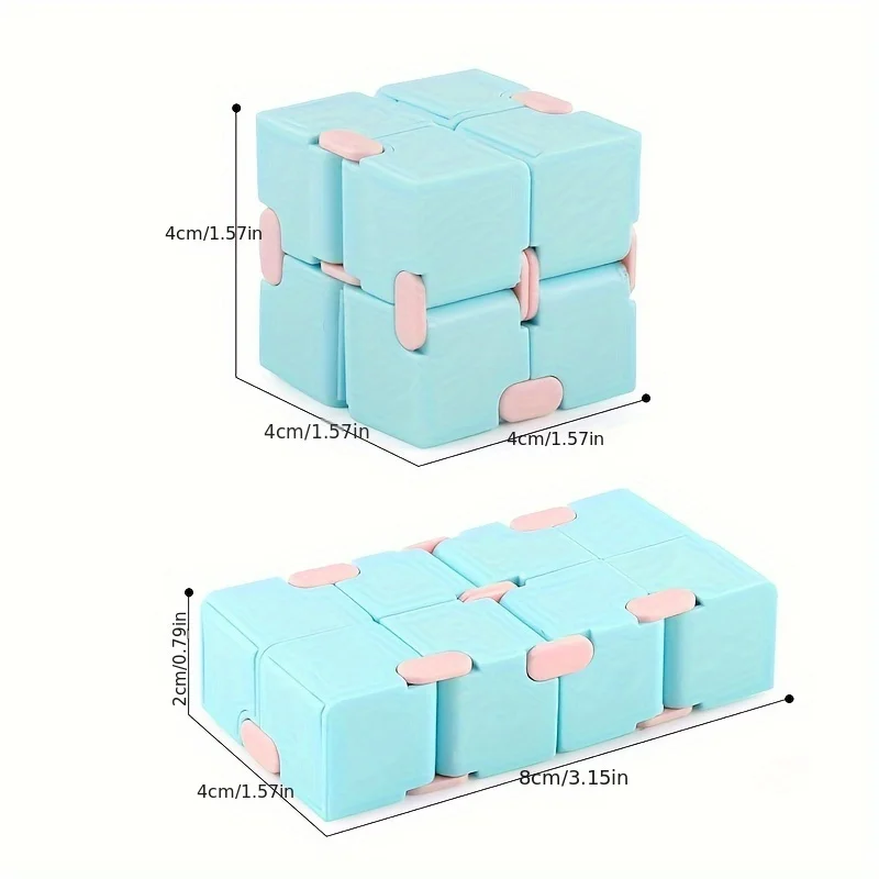 マカロンカラーシリーズマジックパズルキューブ抗ストレスリリーフおもちゃ大人子供のための無限フリップ面白いキューブ感覚おもちゃギフト
