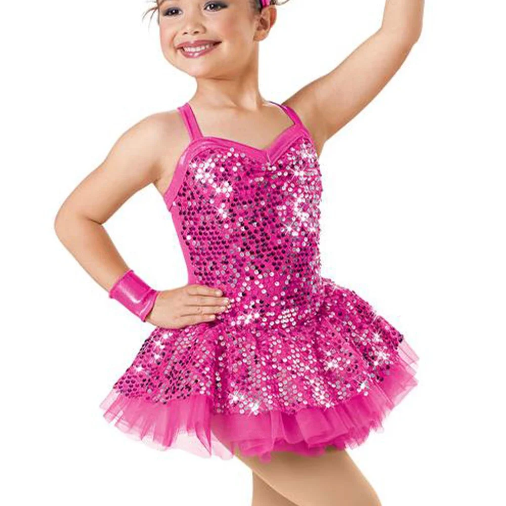 

Girls Dance Competition Performance Costumes Sequined Ballet Tutu Dress Ballerina Tutus for Girls