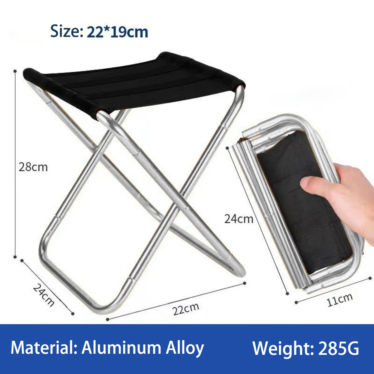 Aluminum Alloy Folding Chair Camping Equipment Mini Beach Chair Camping Chair Portable Stool Travel Hiking Camping Equipment