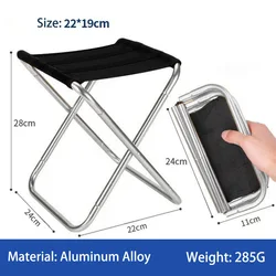 Camping Hiking Folding Chair Portable Mini Stool Camping Chair Beach Folding Chair Aluminum Alloy Light Chair Camping Equipment