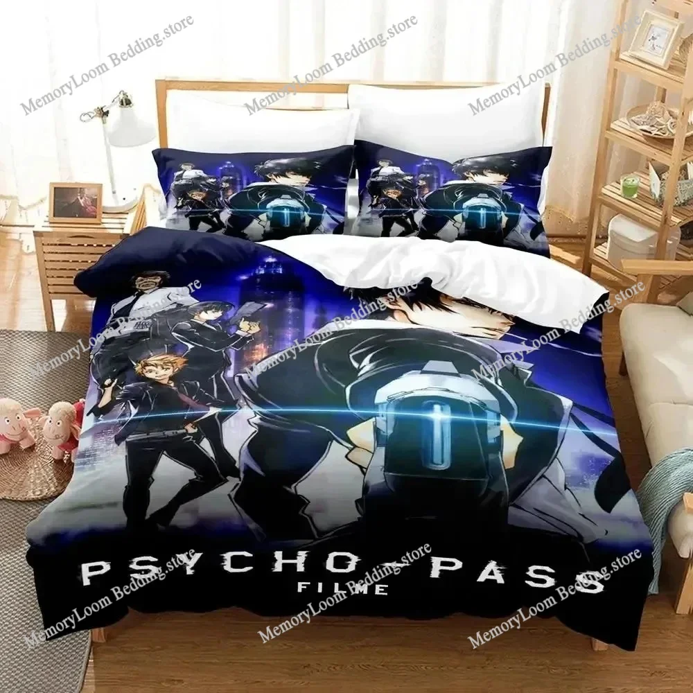 

Anime Psycho Pass Bedding Set Duvet Cover Bed Set Quilt Cover Pillowcase Comforter king Queen Size Boys Adult Bedding Set